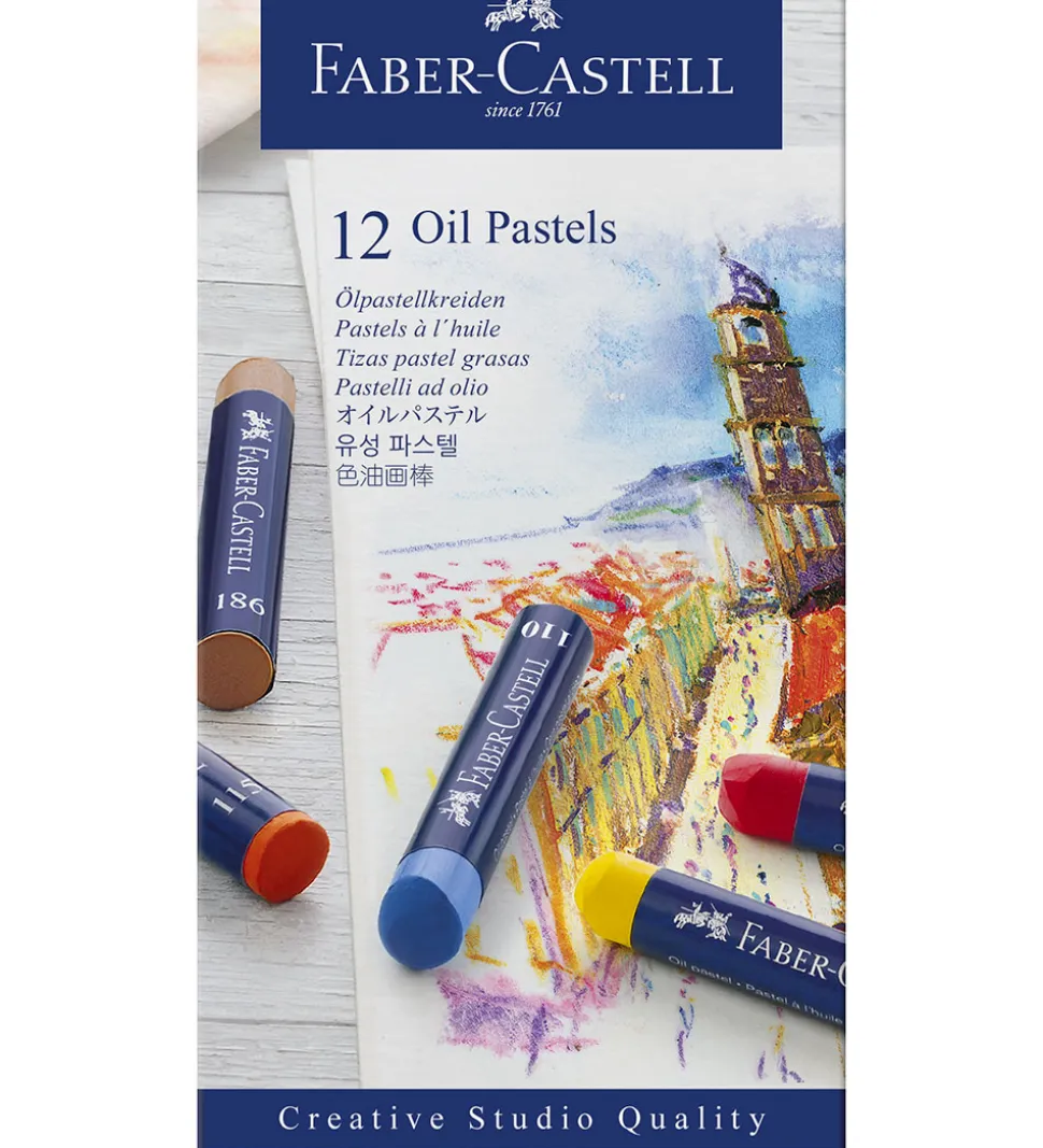 Faber-Castell Fedtfarver - 12 stk