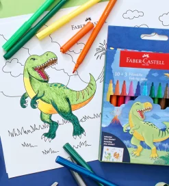 Faber-Castell Tuscher - 18+3 Metallic + 3 Neon - Dinosaur