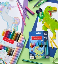 Faber-Castell Tuscher - 10+3 stk. - Dinosaur - Metallic