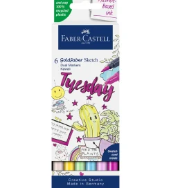 Faber-Castell Tuscher - 6 Stk. - Goldfaber Sketch - Kawaii