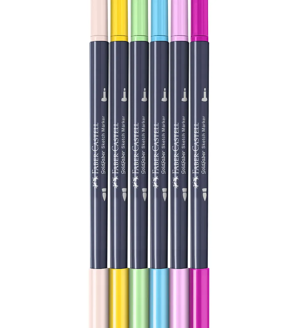 Faber-Castell Tuscher - 6 Stk. - Goldfaber Sketch - Kawaii