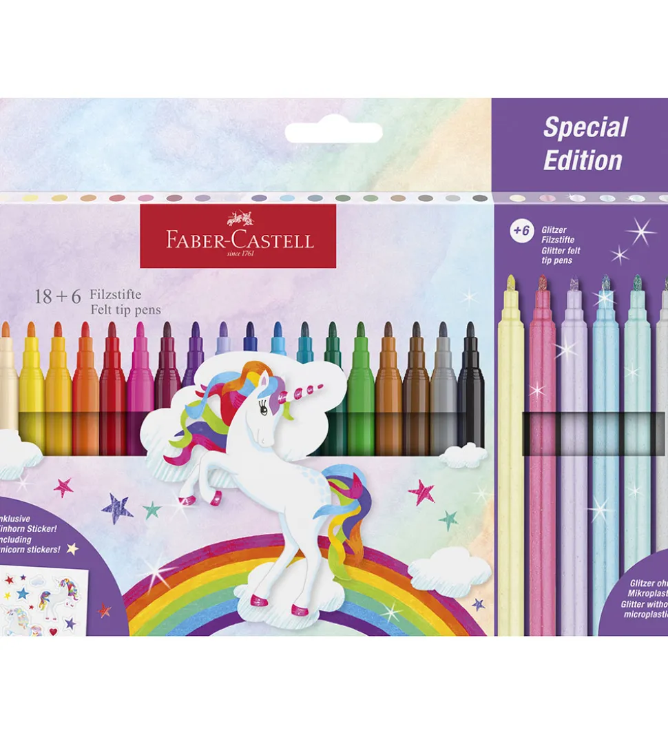 Faber-Castell Tuscher - 24 stk. - Unicorn Pastel