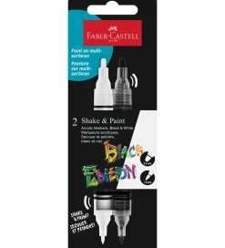 Faber-Castell Tuscher - Shake & Paint Acrylic - 2 Stk. - Sort/Hv