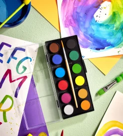 Faber-Castell Vandfarve - Akvarel - 12 Farver + 1 Pensel