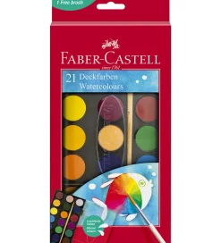 Faber-Castell Vandfarver - Akvarel - 21 Farver + 1 Pensel