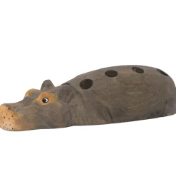 ferm Living Blyantsholder - Hippo - 19x7x4,5 cm - Handskåret Træ