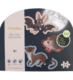 Filibabba Puslespil - Selvlysende - 2-8 Brikker - Skovens Dyr