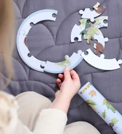 Filibabba Puslespil-sæt - Runde - 5x9 Brikker - Små Eventyrere