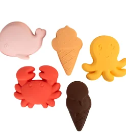 Filibabba Sandforme - 5-pak - Silikone - Peach Mix