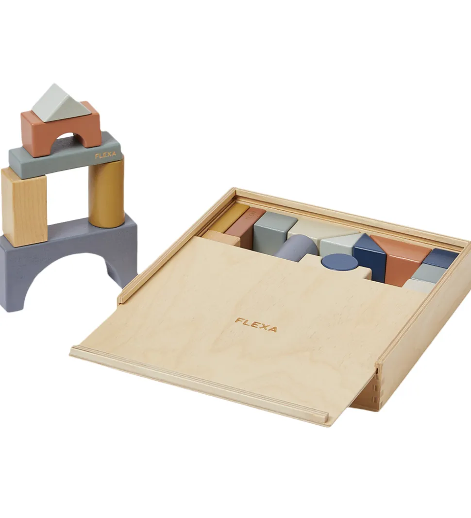 Flexa Træklodser - Play - 36 Dele - Multi