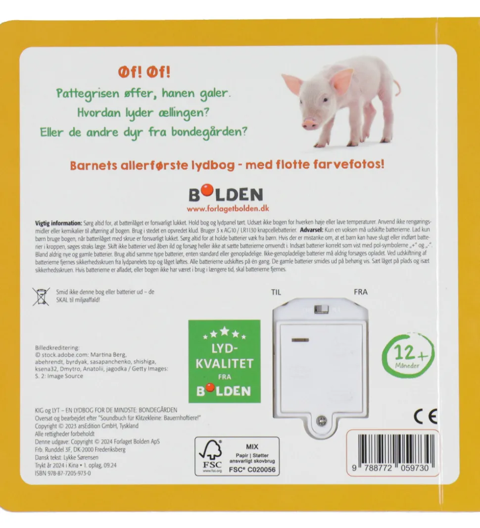 Forlaget Bolden Bog m. Lyd - Kig Og Lyt - Bondegården