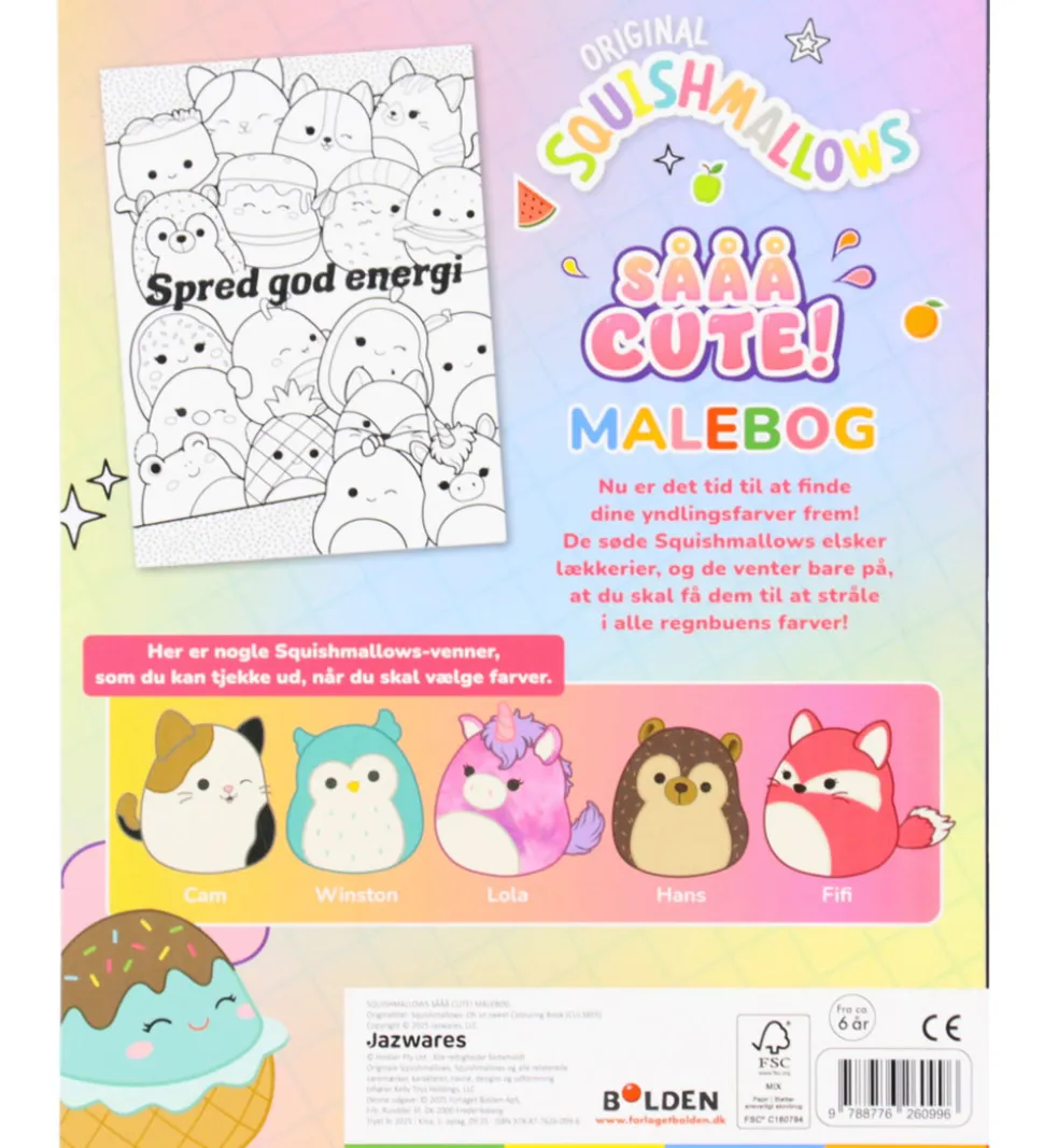 Forlaget Bolden Malebog - Sååå Cute! - Original Squishmallows