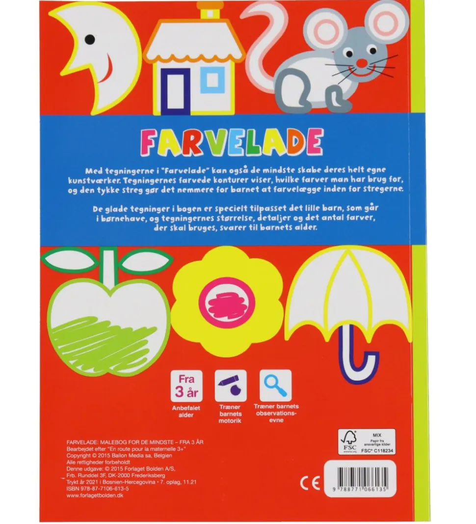Forlaget Bolden Malebog - Farvelade - For De Mindste - Dansk