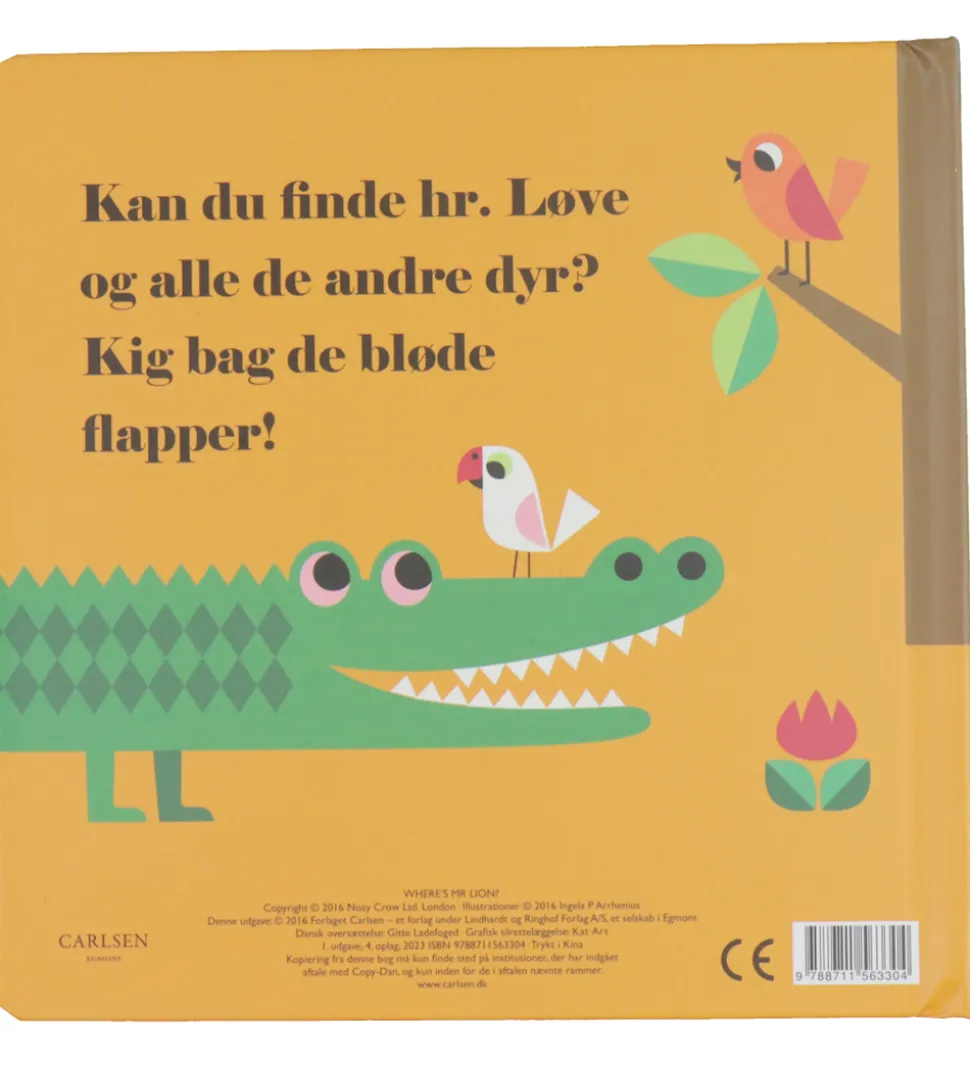 Forlaget Carlsen Billedbog m. Flapper - Hvor Er Hr. Løve?