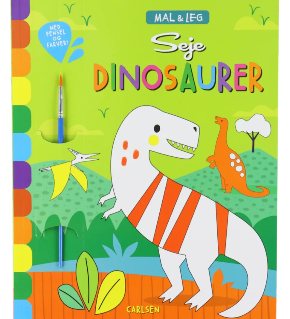 Forlaget Carlsen Malebog - Mal og Leg - Seje Dinosaurer