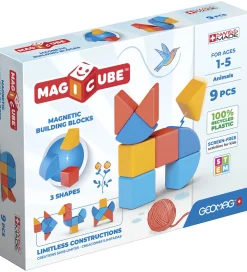 Geomag Magnetsæt - Magicube Shapes Animal Recycled - 9 Dele