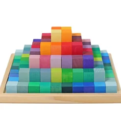 Grimms Træklodser - Small Stepped Pyramid - Multifarvet