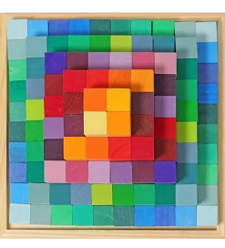 Grimms Træklodser - Small Stepped Pyramid - Multifarvet