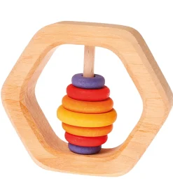Grimms Trælegetøj - Rangle - Sekskant - Multifarvet