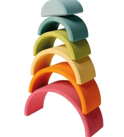 Grimms Trælegetøj - Regnbue - 6 Dele - Pastel