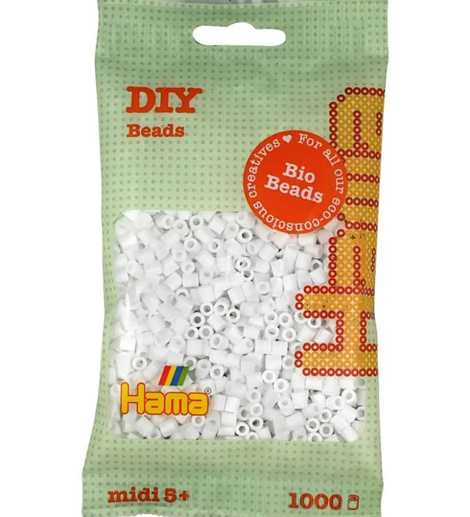 Hama Bio Midi Perler - 1000 stk. - 01 Hvid