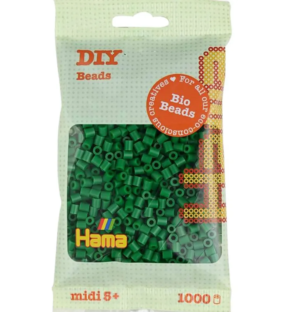 Hama Bio Midi Perler - 1000 stk. - 10 Grøn
