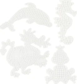 Hama Midi Perleplader - 4 stk - Delfin/Søhest/Frø/Drage