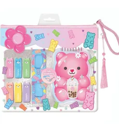 Hot Focus Notesbog m. Highlightere/3D Brille I Taske