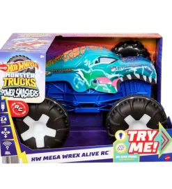 Hot Wheels Fjernstyret Bil m. Lys/Lyd - Monster Trucks - Mega Wr