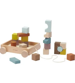 Kids Concept Trækvogn m. Stableklodser - Neo - Multi