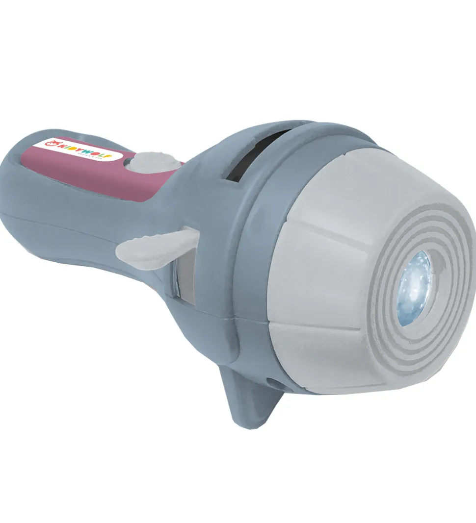 Kidywolf Lommelygte m. Historier - Kidyslide - Grå