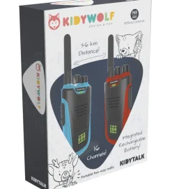 Kidywolf Walkie Talkie - 2 stk. - Kidytalk - Blå/Rød