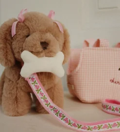Konges Sløjd Bamse - Hundehvalpen Maude - Pink Check
