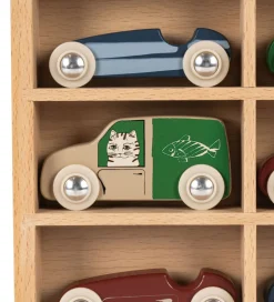 Konges Sløjd Biler - 9 stk. - Bøgetræ - Mini - Multi