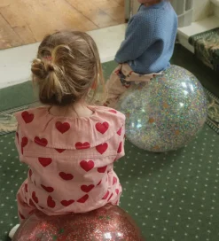 Konges Sløjd Hoppebold m. Håndtag - Glitter - Lemon - 50 cm