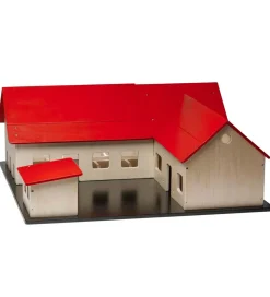 Krea Bondegård - Træ - 60x60 cm - Natur/Rød