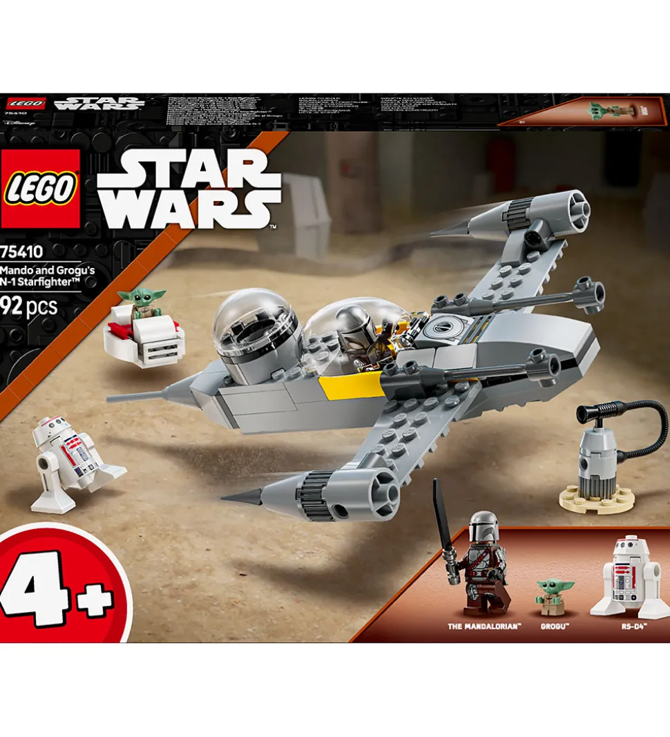 LEGO® Star Wars - Mando og Grogus N-1-stjerne... 75410 - 92 Dele