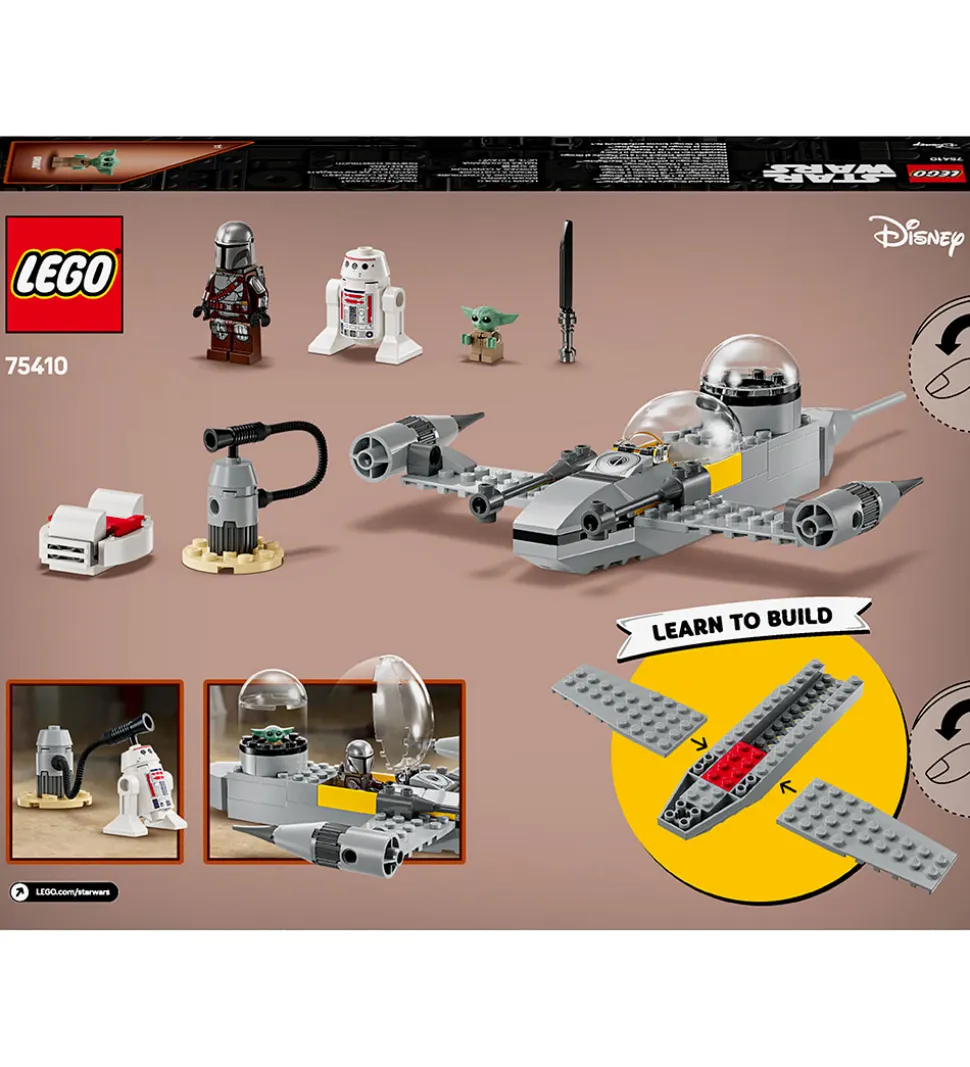 LEGO® Star Wars - Mando og Grogus N-1-stjerne... 75410 - 92 Dele