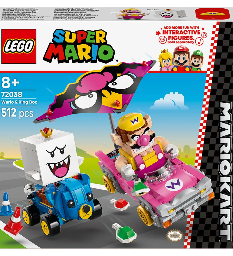 LEGO® Super Mario - Mario Kart Wario Og King Boo 72038 - 512 Del