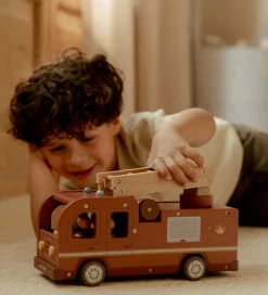 Little Dutch Brandbil m. Træfigurer - Træ - Rød