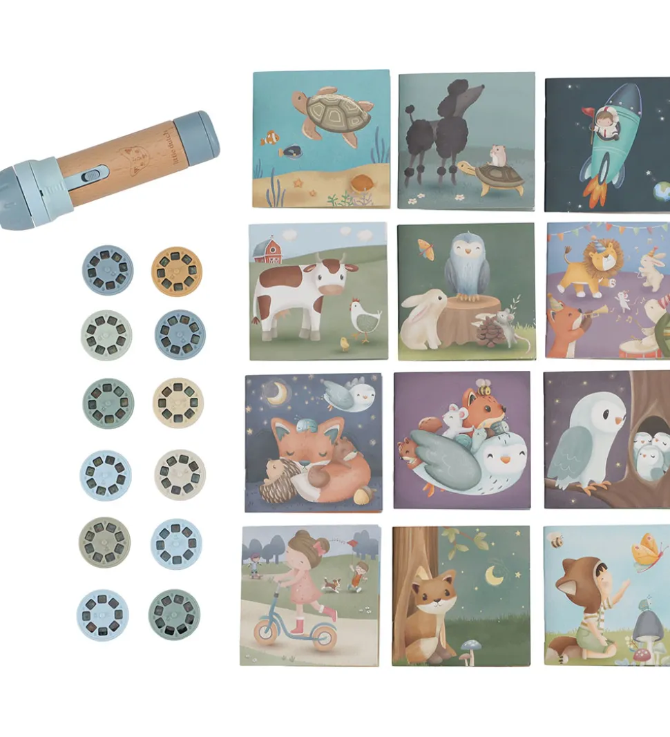 Little Dutch Historie Projektorlommelygte - Blå