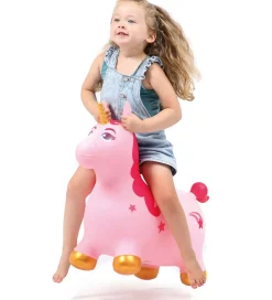 Ludi Hoppedyr - Enhjørning - Pink/Guld