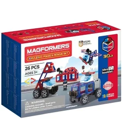 Magformers Amazing Police And Rescue Sæt - 26 Dele