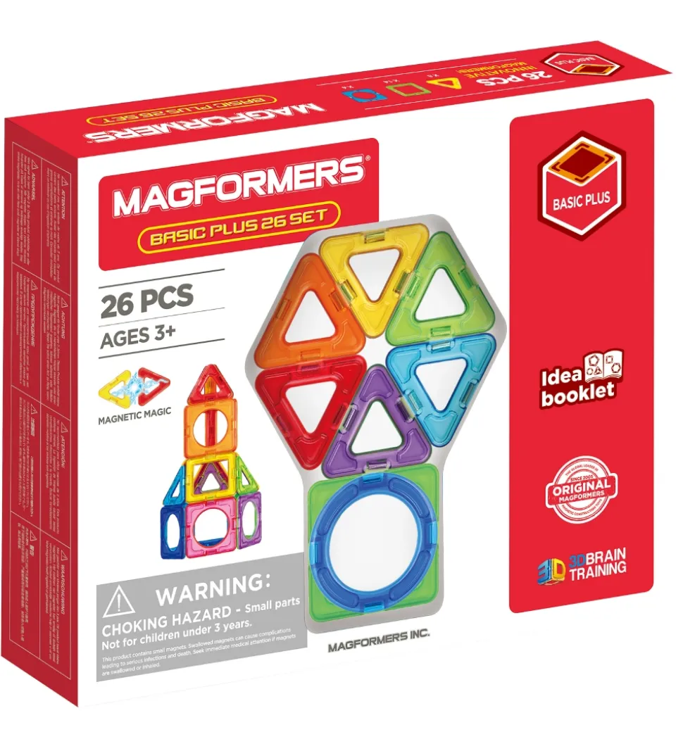 Magformers Magnetsæt - Basic Plus - 26 Dele