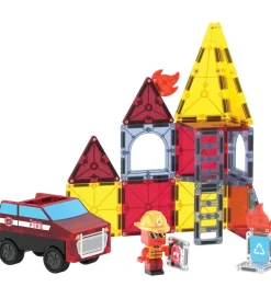 Magna-Tiles Magnetsæt - 27 Dele - Fire Rescue + MicroMAGS