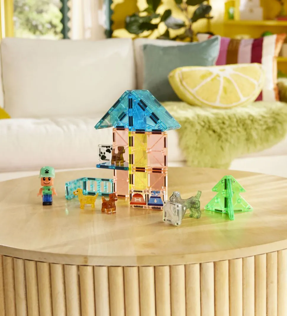 Magna-Tiles Magnetsæt - 27 Dele - Doggy Daycare + MicroMAGS