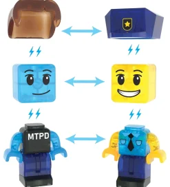 Magna-Tiles Magnetsæt - 35 Dele - Police Station + MicroMAGS