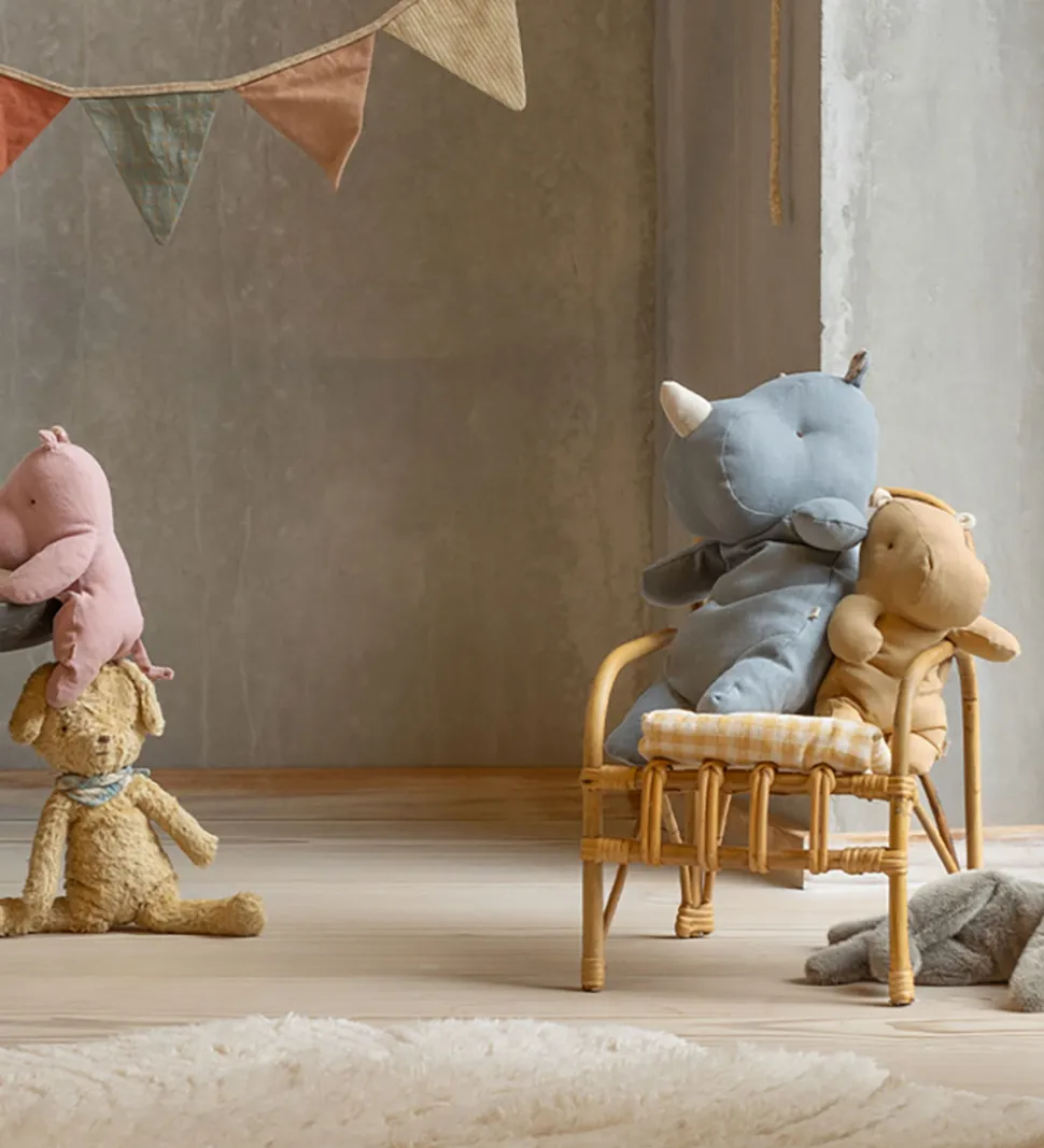 Maileg Bamse - Safari Friends - Flodhest - Lille - Råhvid