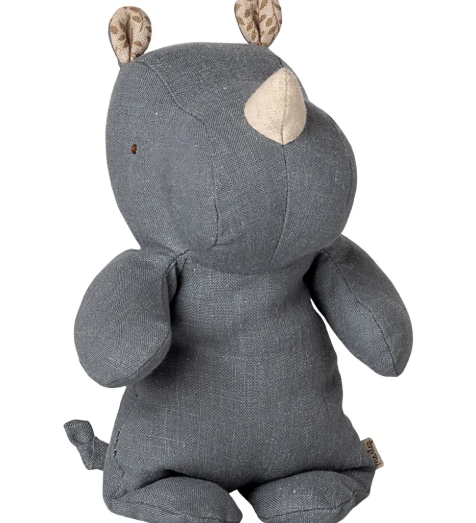 Maileg Bamse - Safari Friends - Næsehorn - Lille - Støvet blå