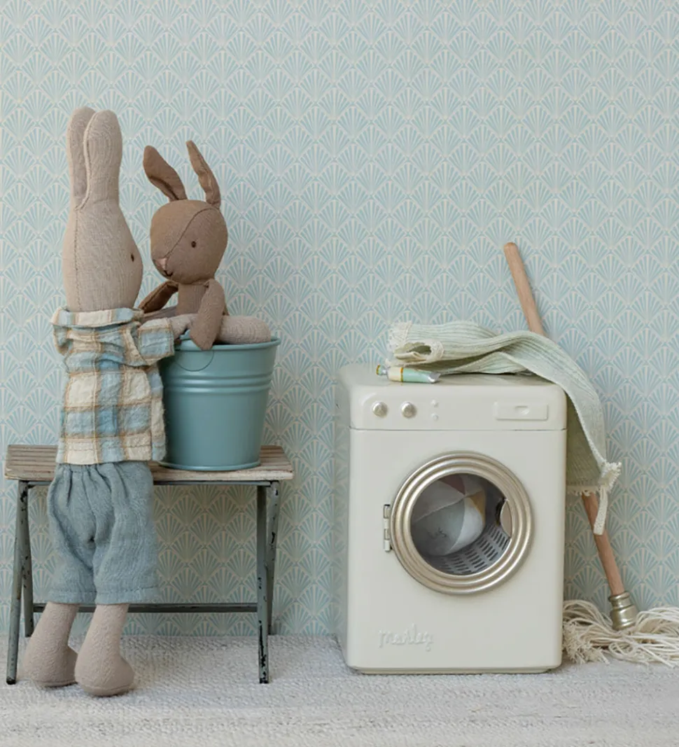 Maileg Hare - Micro - Strikket Dragt - Brun/Blå